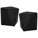 Ver imagem 1 de Kit 2 Puffs Decorativos Ametista B-99 Veludo Preto