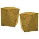 Ver imagem 1 de Kit 2 Puffs Decorativos Ametista B-279 Veludo Amarelo