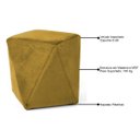 Ver imagem 3 de Kit 2 Puffs Decorativos Ametista B-279 Veludo Amarelo