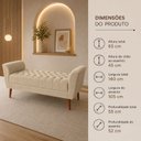 Ver imagem 3 de Recamier Elegante e Confortável 140 cm com Efeito Capitonê Bege