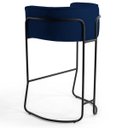 Ver imagem 5 de Kit 4 Banquetas Decorativas Base Aço Preto Betina B-304 Veludo Azul Marinho - Domi