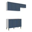 Ver imagem 6 de Armário de Cozinha Americana Modulada 190cm com Balcão para Pia Multimóveis CR20493 Branco/Azul