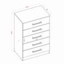 Ver imagem 4 de Cômoda Quarto com 05 Gavetas Atacama Off White - Desk Design