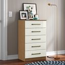 Ver imagem 2 de Cômoda Quarto com 05 Gavetas Atacama Off White - Desk Design
