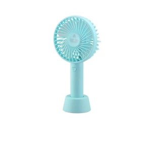 Mini Ventilador Portátil Azul de Mão, Mesa e Maquiagem