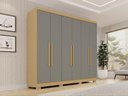Ver imagem 1 de Guarda-Roupa Casal com 6 Portas 180cm Multimóveis Madeirado/Cinza