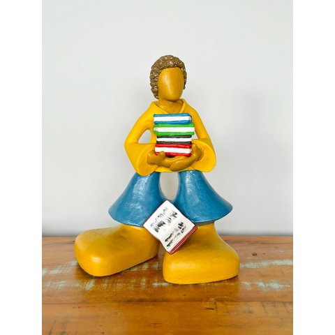 Escultura em Busca do Conhecimento Mestre Ivo Diodato - Decoração em Cerâmica