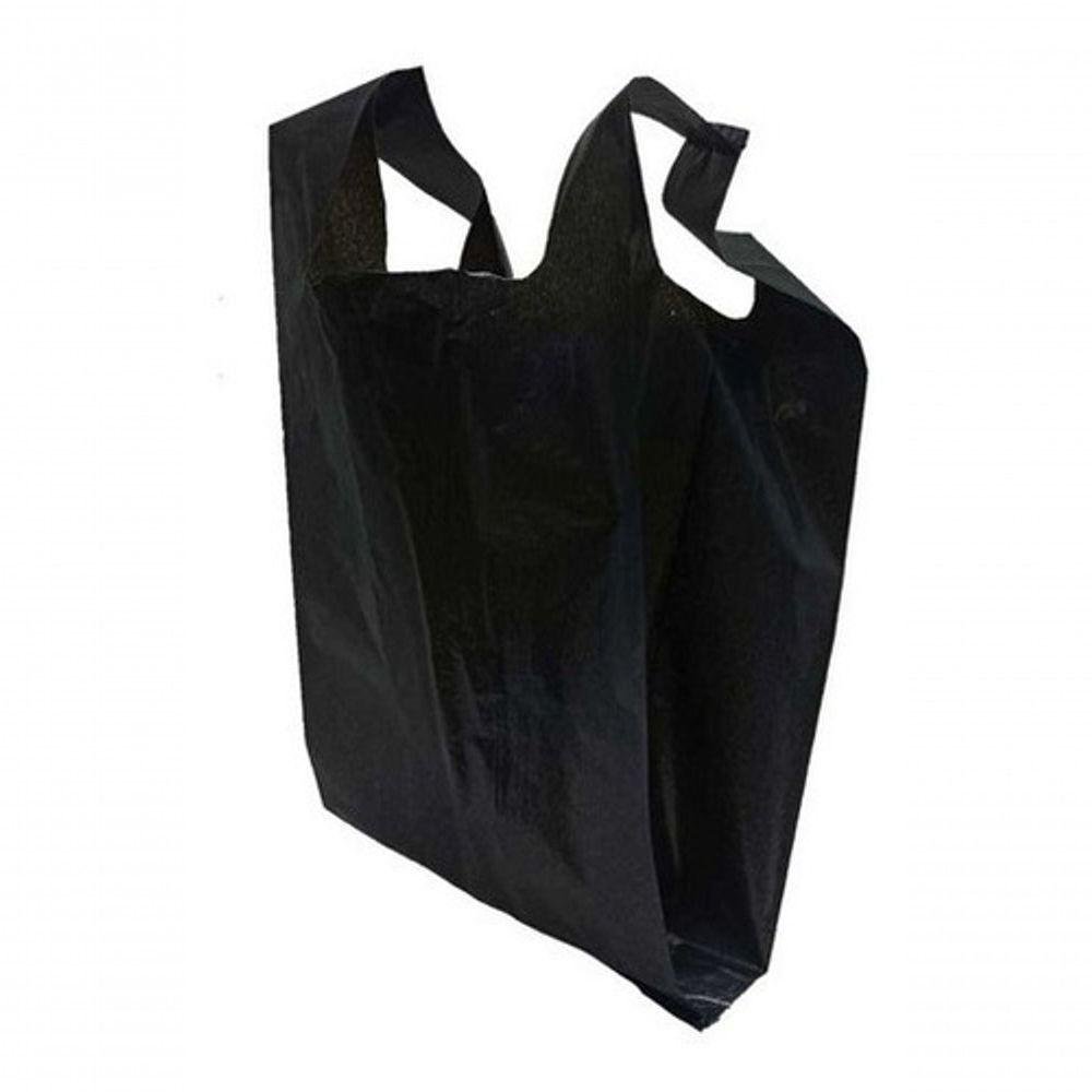 Sacola Plástica Reciclada Reforçada Preta com 4kg Tamanho:40x50 - 1