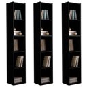 Ver imagem 1 de Kit 3 Estantes Livreiro Organizador Multiuso Janaína 5 Nichos Preto - Desk Design