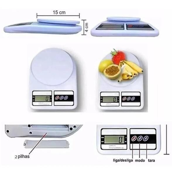 Balança Digital Cozinha De Alta Precisão Até 10Kg Vs-B103 - 5