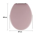 Ver imagem 2 de Assento Vaso Sanitário Tampa Oval Almofadado Rosa | Astra