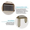 Ver imagem 7 de Paneleiro 70 Cm 4 Portas com Vidro e 2 Nichos para Microondas Isis Luciane Móveis
