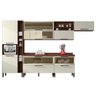 Cozinha Modulada 8 Peças Viv Concept C06 Nogueira/Off White - Kit´s Paraná - 1