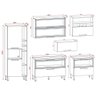 Cozinha Modulada 8 Peças Viv Concept C06 Nogueira/Off White - Kit´s Paraná - 4