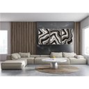 Ver imagem 2 de kit com 3 Quadros Decorativos Abstratos com Moldura e Vidro para Sala Quarto Escritório e Clínica 72