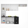 Kit Cozinha Compacta Suspensa com Balcão 8 Portas 2 Gavetas Júlia Preto - Poquema - 3
