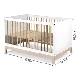 Berço Alecrim 2 em 1 Premium Mdf Alta Qualidade com Colchão - 5