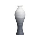 Ver imagem 1 de Vaso Decorativo de Cerâmica Califórnia Médio Cinza e Branco Husky Joelma Decorações