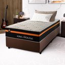Ver imagem 1 de Conjunto Cama Box c/ Molas Ensacadas Sirius Preto Solteiro 96x203x65
