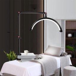 Luminaria Estetica Spa Arco Meia Lua Led 3 Tons Suporte Celular Mesa Salao de Beleza Manicure Limpez - 10