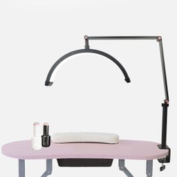 Luminaria Estetica Spa Arco Meia Lua Led 3 Tons Suporte Celular Mesa Salao de Beleza Manicure Limpez - 18