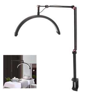 Luminaria Estetica Spa Arco Meia Lua Led 3 Tons Suporte Celular Mesa Salao de Beleza Manicure Limpez