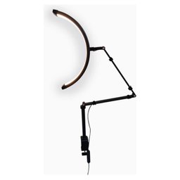 Luminaria Estetica Spa Arco Meia Lua Led 3 Tons Suporte Celular Mesa Salao de Beleza Manicure Limpez - 15