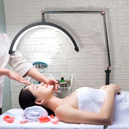 Luminaria Estetica Spa Arco Meia Lua Led 3 Tons Suporte Celular Mesa Salao de Beleza Manicure Limpez - 17