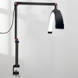Luminaria Estetica Spa Arco Meia Lua Led 3 Tons Suporte Celular Mesa Salao de Beleza Manicure Limpez - 13