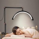 Ver imagem 6 de Luminaria Estetica Spa Arco Meia Lua Led 3 Tons Suporte Celular Mesa Salao de Beleza Manicure Limpez