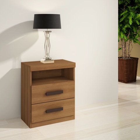 Mesa de Cabeceira Criado Compacto Quarto Cama Cinamomo