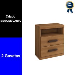 Mesa de Cabeceira Criado Compacto Quarto Cama Cinamomo - 3