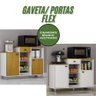 Fruteira de Chão Nora Multiuso Flex 3 Portas 1 Gaveta Mobilihouse - 5
