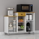 Ver imagem 4 de Fruteira de Chão Nora Multiuso Flex 3 Portas 1 Gaveta Mobilihouse