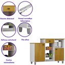 Ver imagem 6 de Fruteira de Chão Nora Multiuso Flex 3 Portas 1 Gaveta Mobilihouse