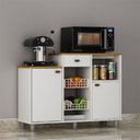 Ver imagem 2 de Fruteira de Chão Nora Multiuso Flex 3 Portas 1 Gaveta Mobilihouse