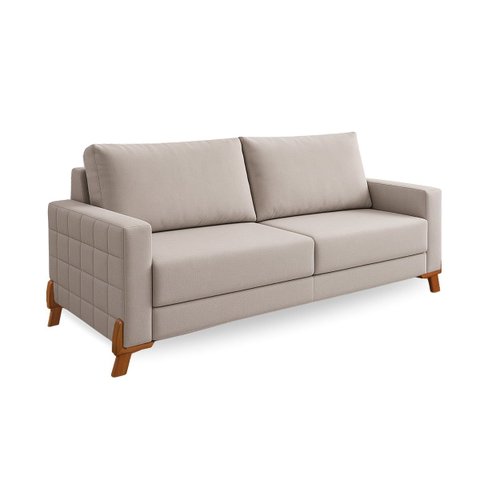 Sofá Living Topázio Tecido Linho Cru 1,80m
