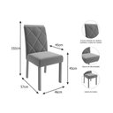 Ver imagem 7 de Conjunto: Mesa Sala Jantar Ágata Tampo Madeirado C/ Vidro 130x80cm e 4 Cadeiras Fernanda Madeirado/