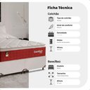 Ver imagem 3 de Cama Box Casal Bipartido + Colchão Comfort Class Pillow Top Vinho/suede Branco