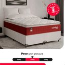 Ver imagem 5 de Cama Box Casal Bipartido + Colchão Comfort Class Pillow Top Vinho/suede Branco
