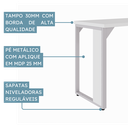 Ver imagem 4 de Mesa Auxiliar Direita/Esquerda Pé Quadro 90cm Tampo Yescasa Cinza