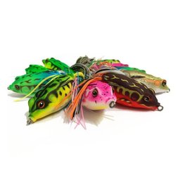 Kit 5 Isca Artificial Sapo Frog Traíra Bass Estojo Tucunaré - 5