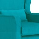 Ver imagem 4 de Poltrona c/ Puff Balanço Amamentação Aurora Suede Azul Turquesa