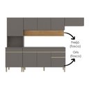 Ver imagem 5 de Cozinha Modulada 4 Pecas com Balcao Tampo Line Gris Cp Freijo Ktp