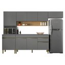 Ver imagem 1 de Cozinha Modulada 4 Pecas com Balcao Tampo Line Gris Cp Freijo Ktp
