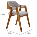 Ver imagem 3 de Sala de Jantar Mesa Oval 1,80x90 6 Cadeiras Malva- Imperial:Linho Cinza