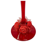 Taça Vidro Pomba Gira Vermelho com Rosas 490 Ml - 3