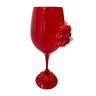 Taça Vidro Pomba Gira Vermelho com Rosas 490 Ml - 2