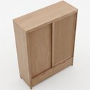 Ver mais imagens de Guarda Roupa Solteiro 2 Portas de Correr 2 Gavetas 150cm Madeira Maciça Benton F06 Tauari - Lyam Dec