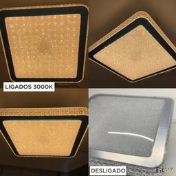 Plafon Sobrepor Gemini Acrílico Cristal Espelhado 40x40 24w - 3